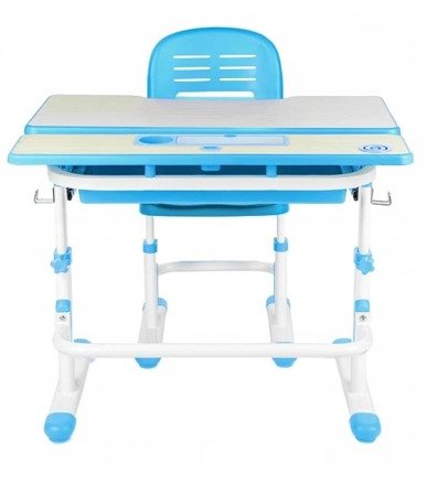 Biurkosa Zestaw regulowane biurko + krzesełko Blue 11976322