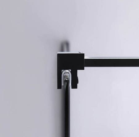 Calbati Ścianka prysznicowa 80 cm asymetryczna kratka szkło 8mm 48379602
